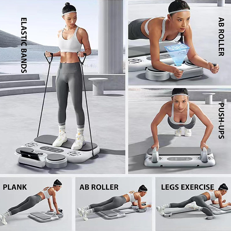 Pilates Board with Resistance Bands and Knee Mat