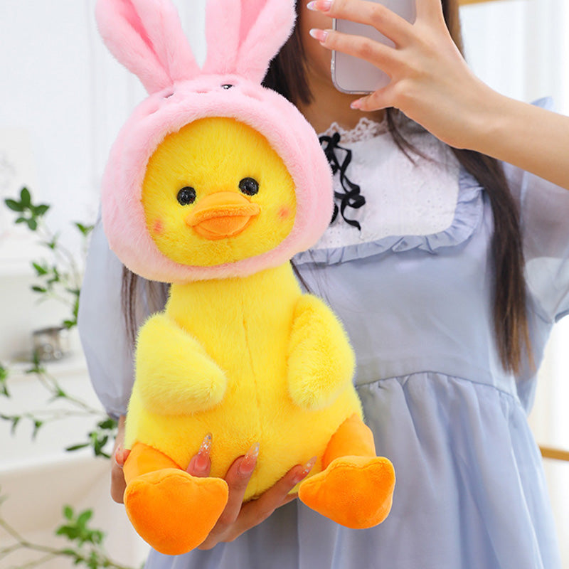 Cartoon Yellow Duck Stuffed Animal