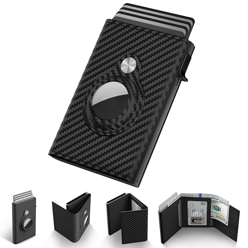 Carbon Fiber Trifold Men's Card Holder