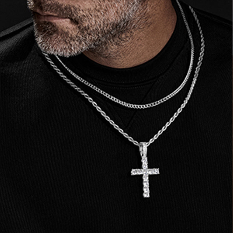 Double Cross Necklace