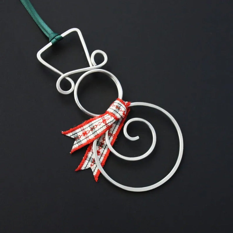 Wire Christmas Snowman Pendant