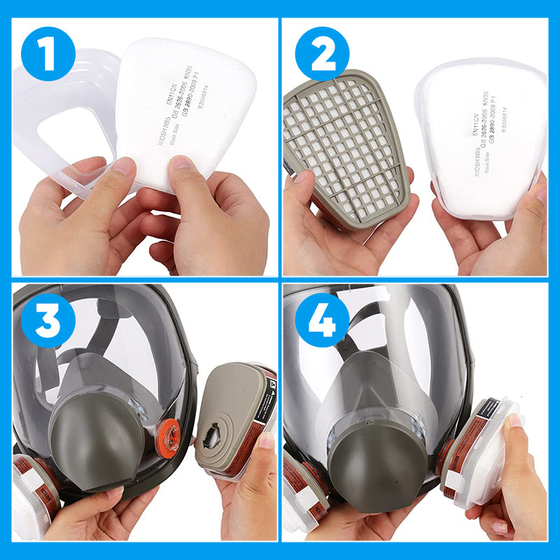 7 in 1 Full Face Cover Filter Mask