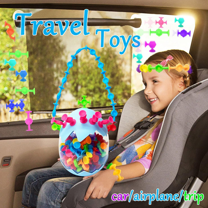 Colorful Silicone Suction Cup Toy (38pcs/set)