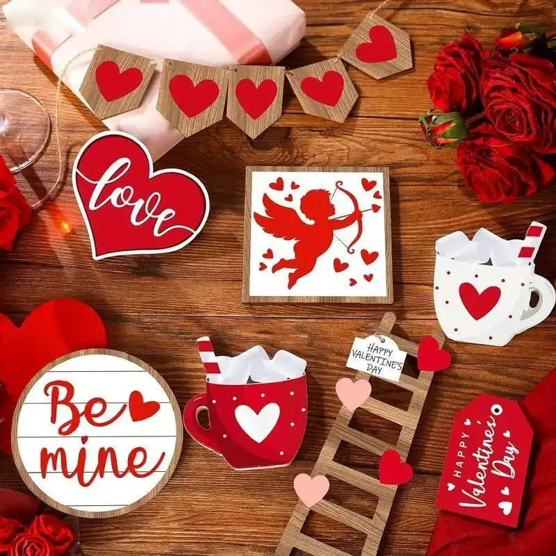 Valentine's Day Tiered Tray Decorations Set