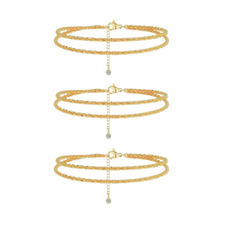 Women's Double Layered Anklet