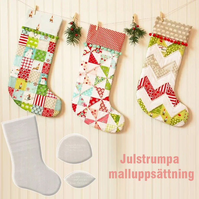 Handgjorda julstrumpa malluppsättning