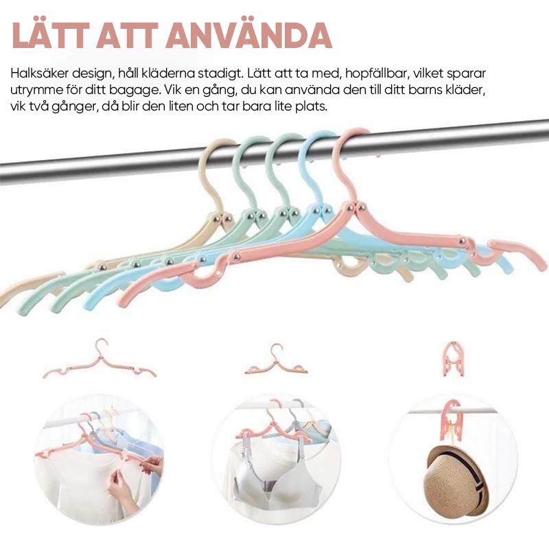 Infällbara bärbara resehängare