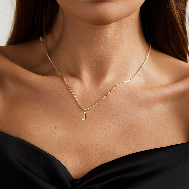 Initial Dainty Necklace for Women