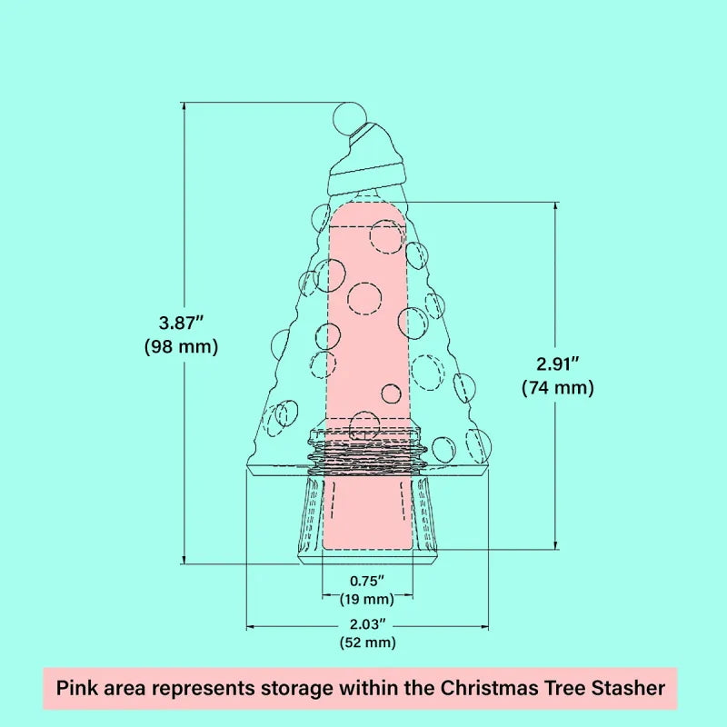 3D Printed Christmas Tree Stasher Ornament