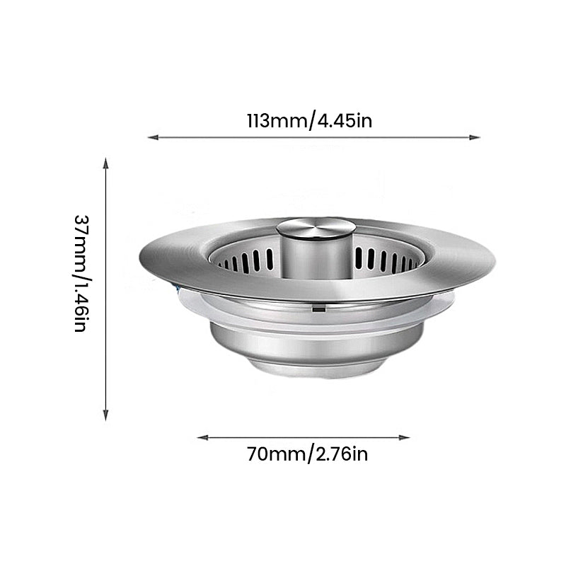 Stainless Steel Sink Stopper with Filter