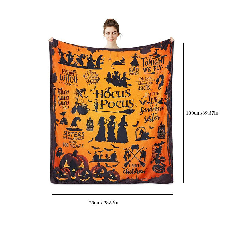 Halloween Witch Throw Blanket