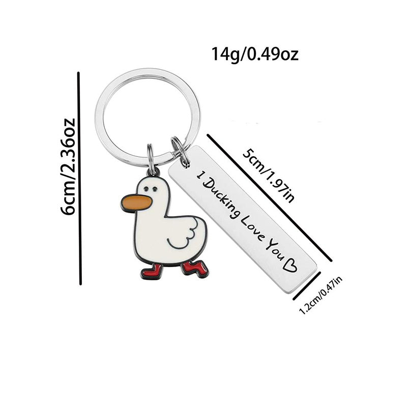 Stainless Steel Duck Keychain