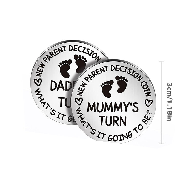 Funny Baby Gift New Parents Decision Coin