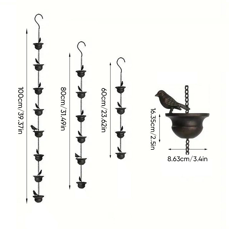 Vintage Bird Shaped Rain Chain