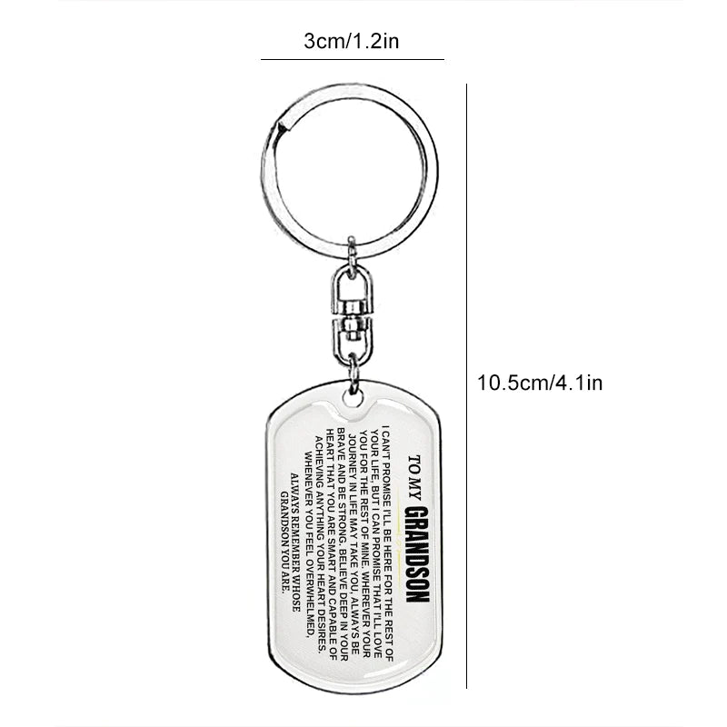 Perfect Christmas Gift to Grandson-Personalized Keychain