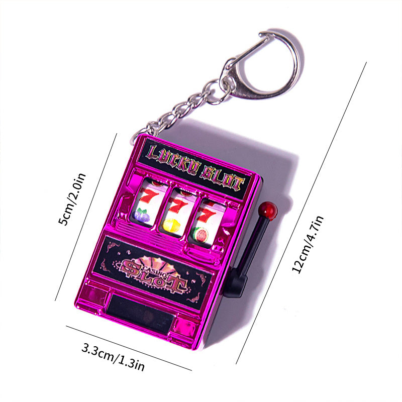 Rotating Fruit Machine Shaped Keychain