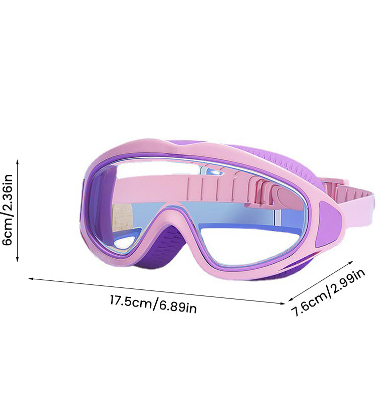 HD Children’s Large Frame Waterproof and Anti-Fog Swimming Goggles