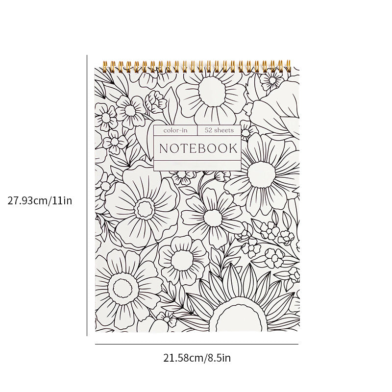 Color-In Spiral Notebook & Daily Planner