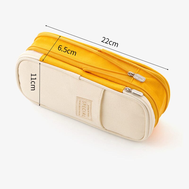 Large Capacity Pencil Case With Zipper