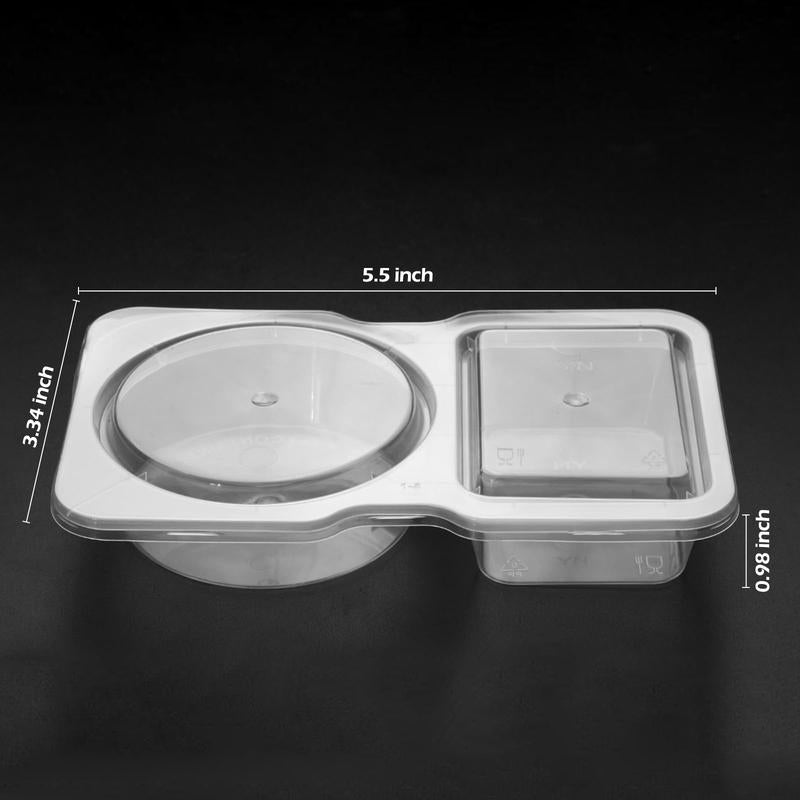 Reusable Snack Container with Lid (2 compartments)