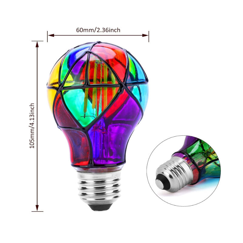 Stained Glass LED Light Bulbs