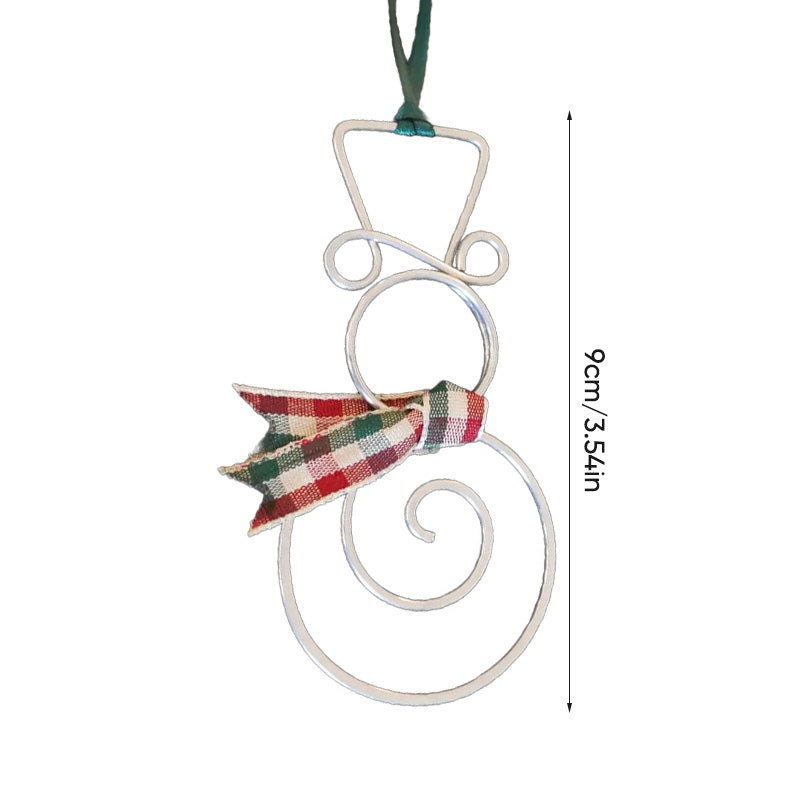 Wire Christmas Snowman Pendant