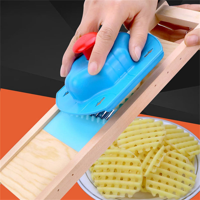 Wooden Handle Potato Chips Slicer