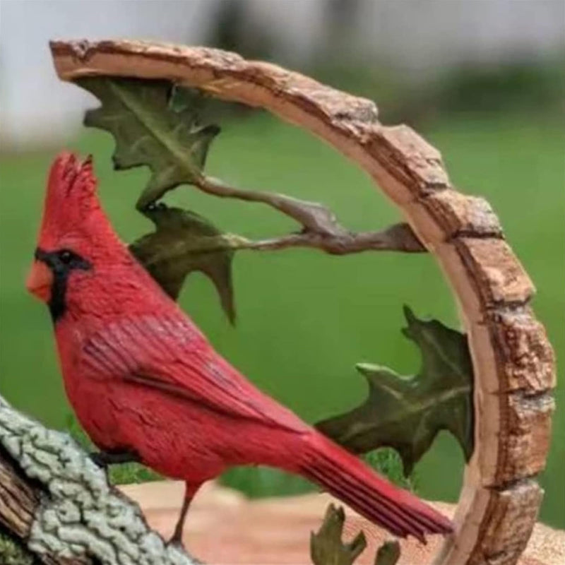 Cardinal Wood Carving Handmade