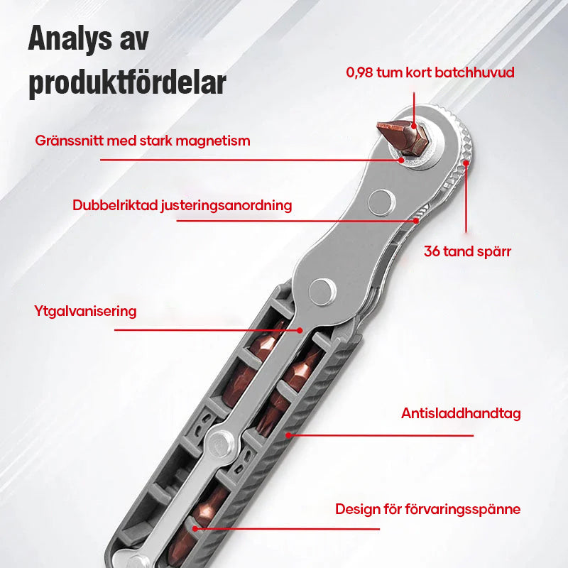 Tvåvägs skruvmejselsats