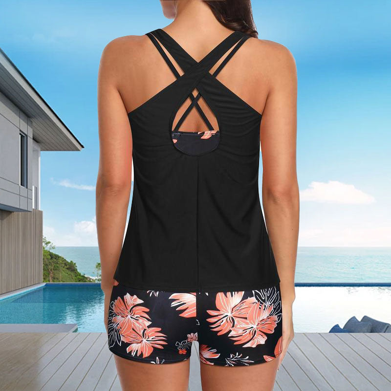 Three Piece Tankini Set Swimsuits for Women