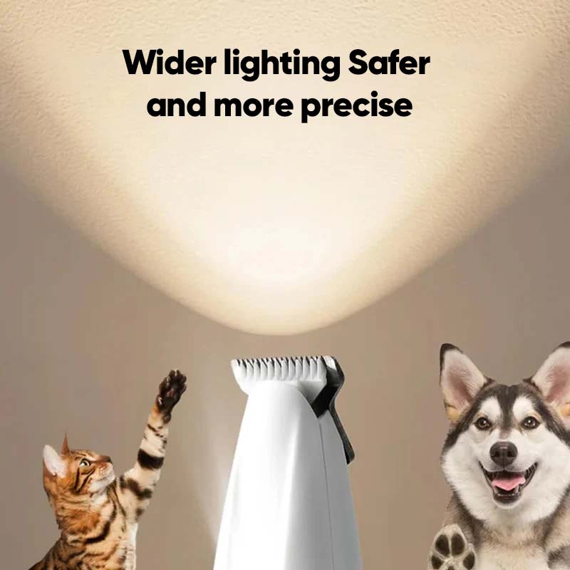 Pet Hair Trimmer With Led Light Set