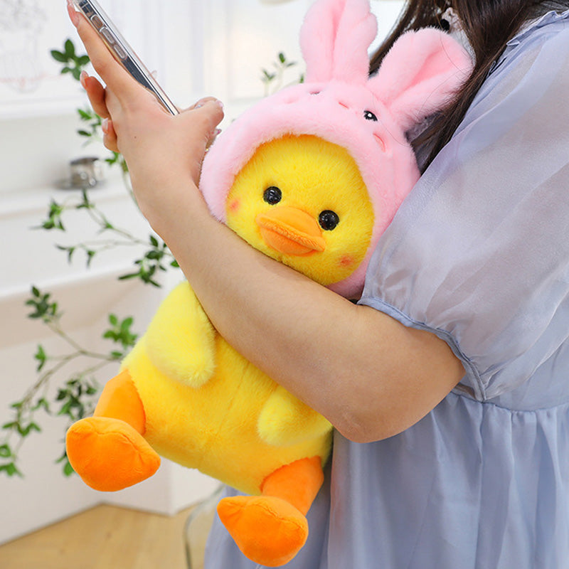 Cartoon Yellow Duck Stuffed Animal