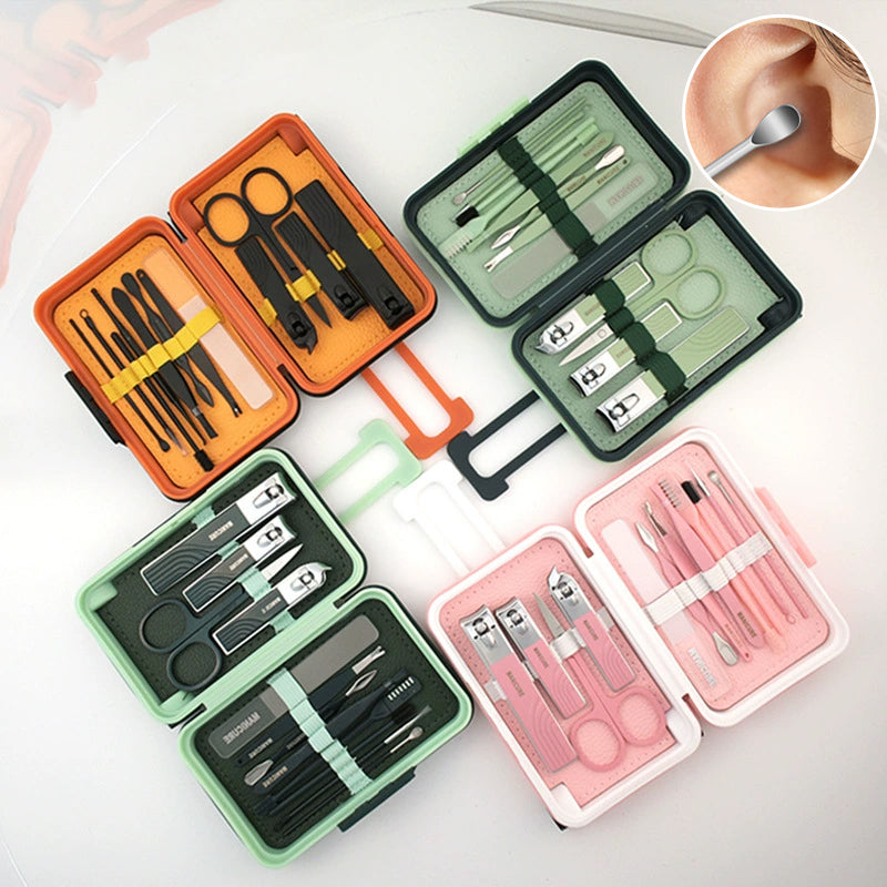 12 pcs Nail Care Kit with Mini Travel Case