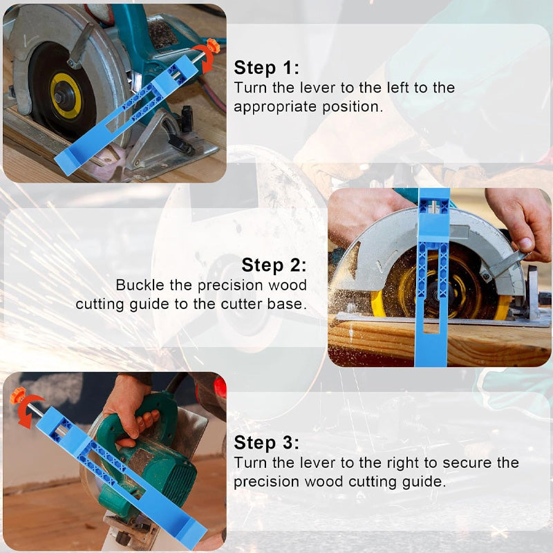 Adjustable cutting machine base guide