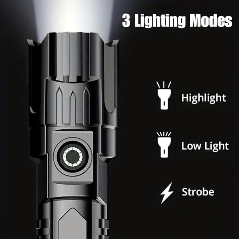 Portable USB Rechargeable Powerful Flashlight