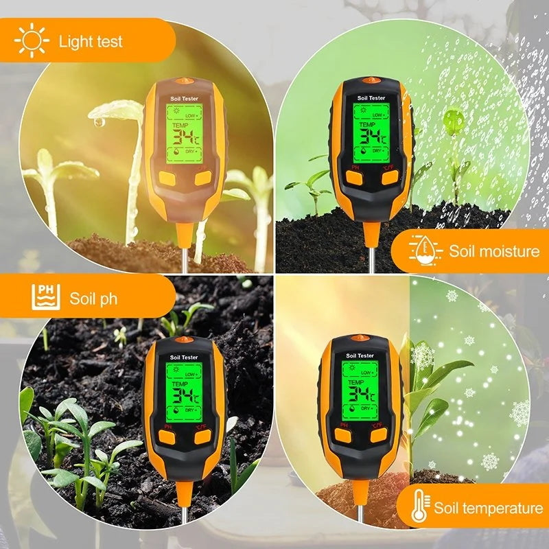 Digital 4-in-1 Soil Test Meter