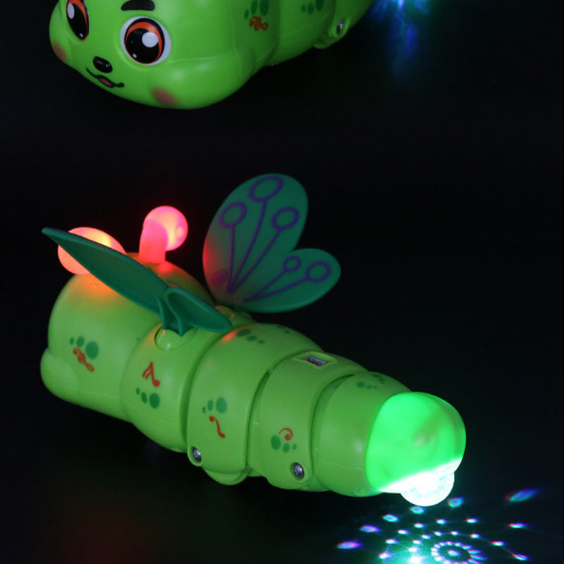 Children's Electric Caterpillar Musical Toys with Wings