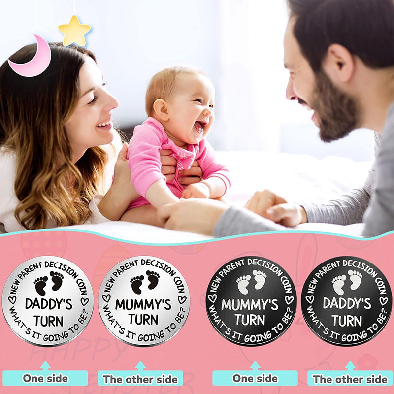 Funny Baby Gift New Parents Decision Coin