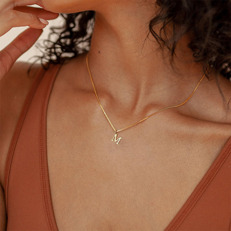 Initial Dainty Necklace for Women