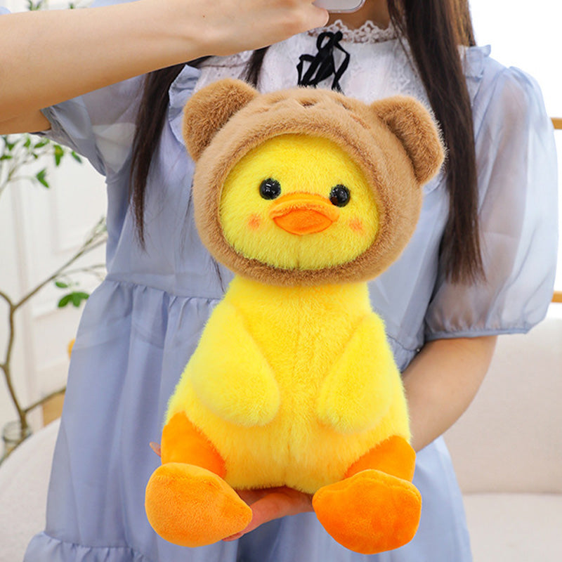 Cartoon Yellow Duck Stuffed Animal