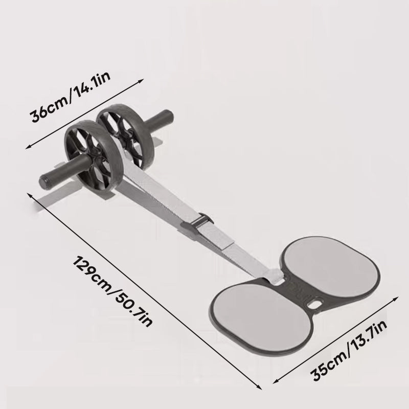 Elastic band combination abdominal wheel