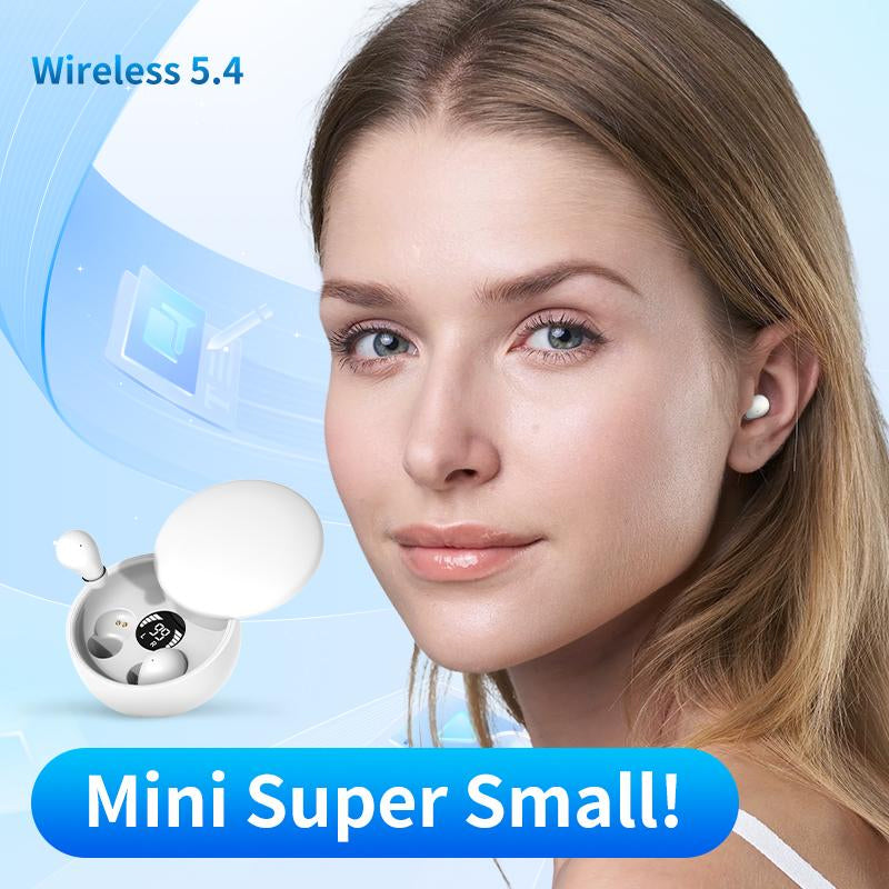 Mini Headphones Bluetooth 5.4 True Wireless In-Ear Earphones