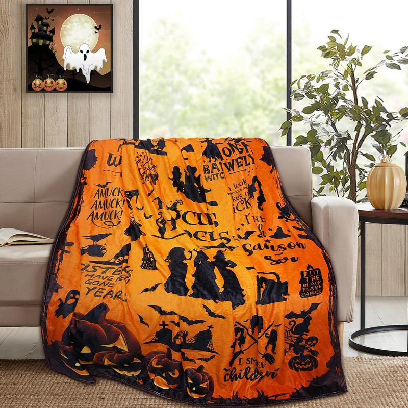 Halloween Witch Throw Blanket