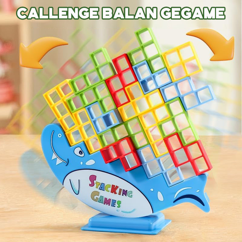 48-Piece Balance Tetra Tower Game