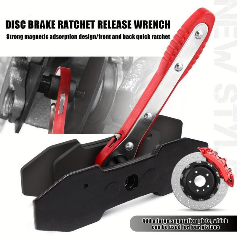 Ratchet Brake Caliper Tool (With 4 Hook Attachments)