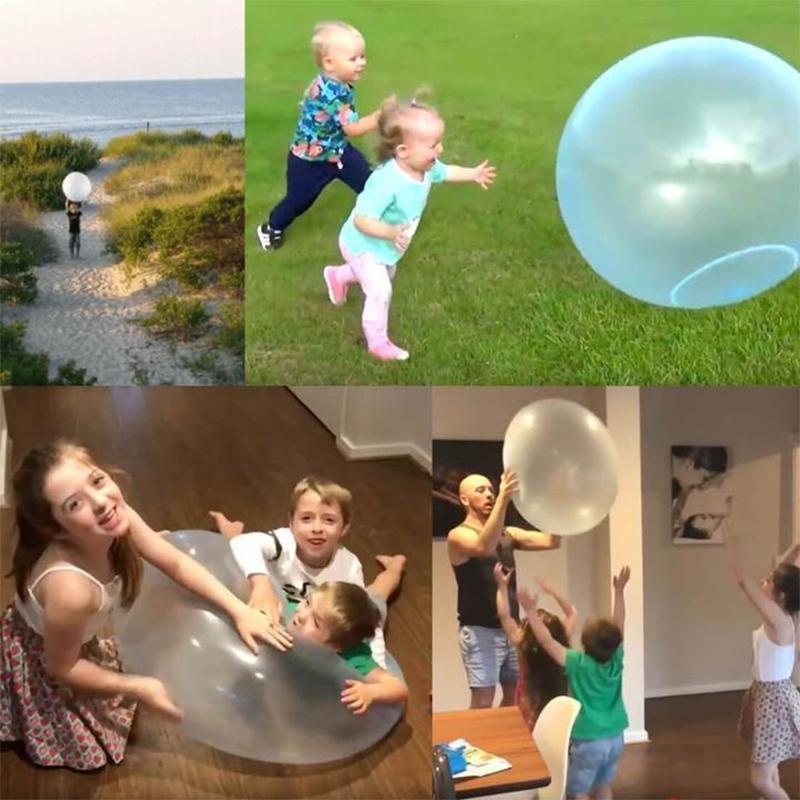 Rivtålig uppblåsbar bubbelboll