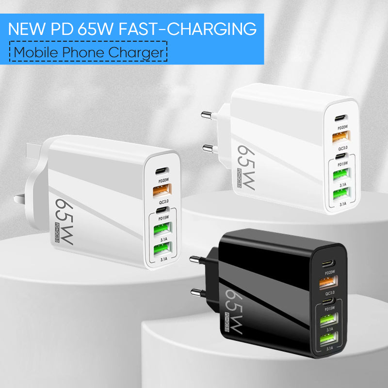 Multi Port Adaptor 65W Fast Charger - US Standard