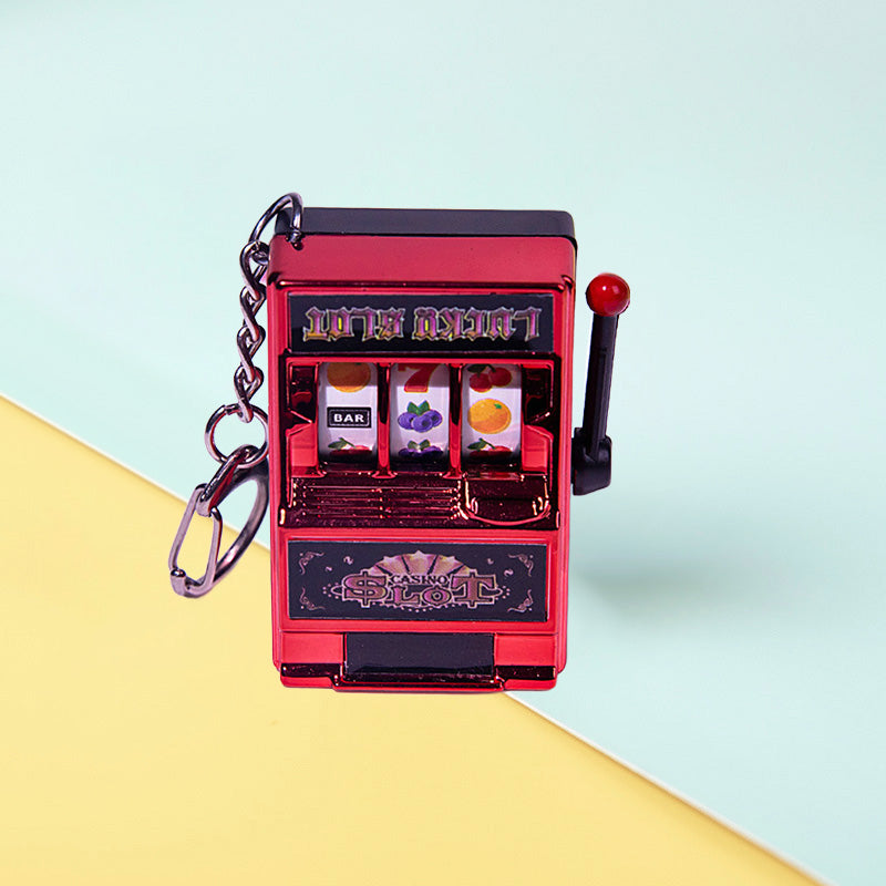 Rotating Fruit Machine Shaped Keychain