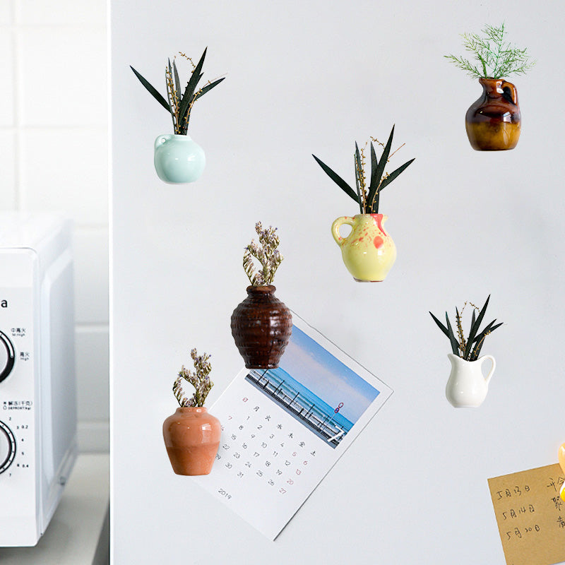 Magnetic Vase Fridge Stickers