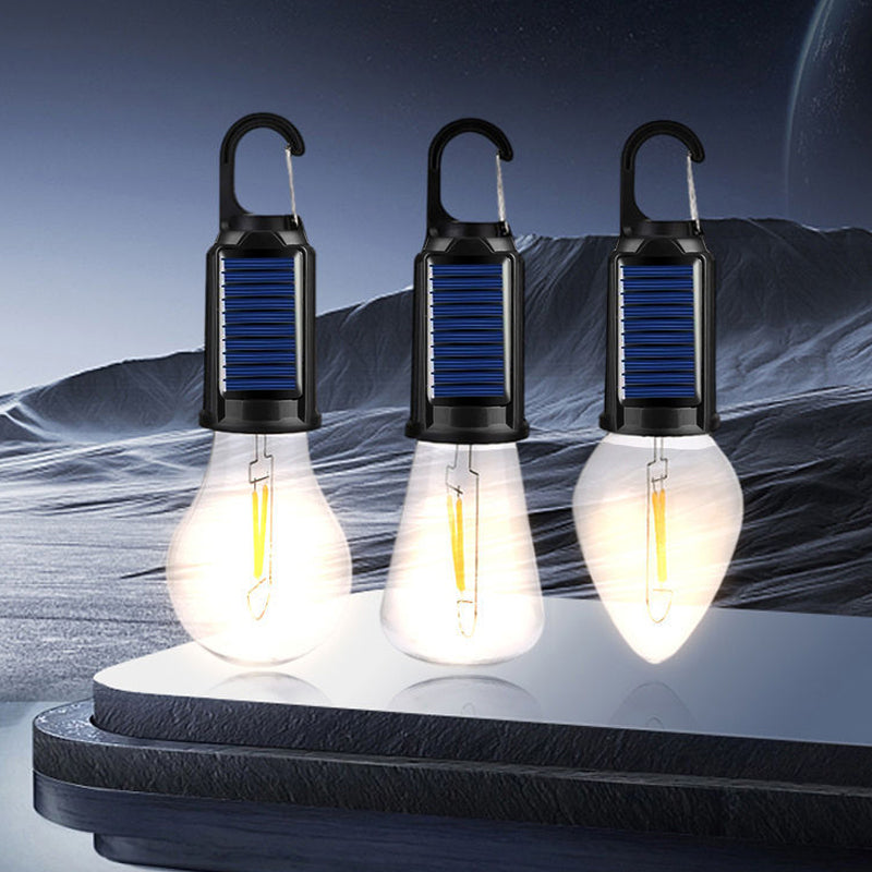 Waterproof LED USB Rechargeable Solar Camping Light Bulb with Hook